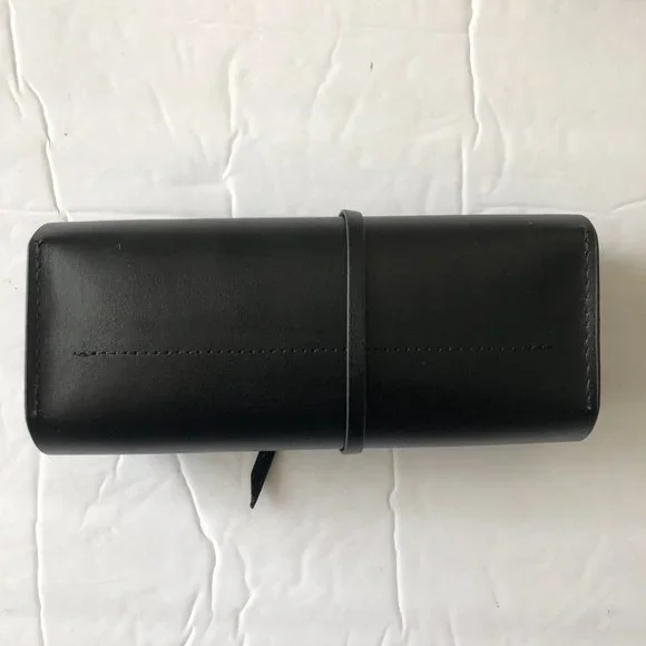 Mont Blanc Original Sunglasses / Eyeglasses Leather Black Case & Cloth